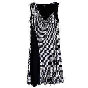 Vex Collection Black & White Striped Shift Dress